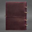 Шкіряний блокнот cофт-бук 9.0 у м'якій обкладинці (бордовий) шкіра Crazy Horse