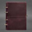 Шкіряний блокнот cофт-бук 9.0 у м'якій обкладинці (бордовий) шкіра Crazy Horse