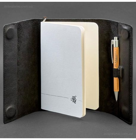 Шкіряний блокнот софт-бук 7.0 (чорний) шкіра Krast