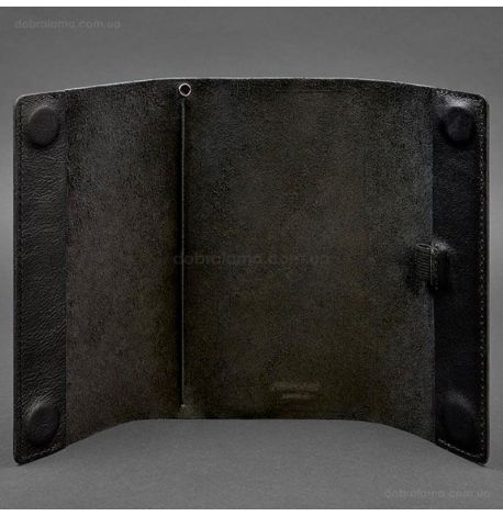 Шкіряний блокнот софт-бук 7.0 (чорний) шкіра Krast