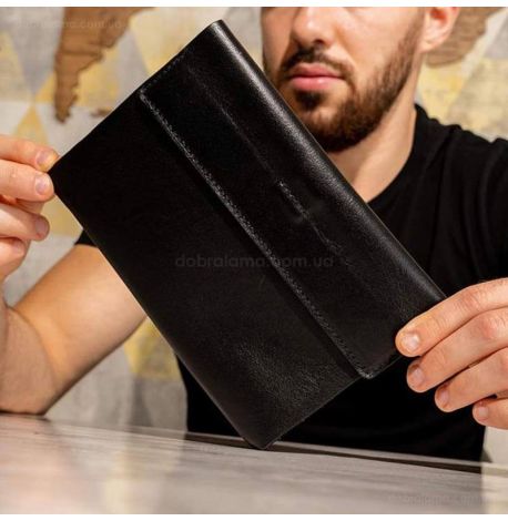 Шкіряний блокнот софт-бук 7.0 (чорний) шкіра Krast