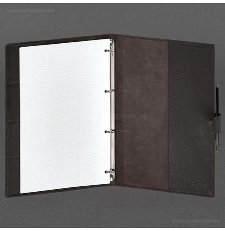 Шкіряний блокнот cофт-бук A4 9.2 (темно-коричневий) шкіра Krast