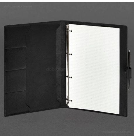 Шкіряний блокнот cофт-бук A4 9.2 (чорний) шкіра Krast