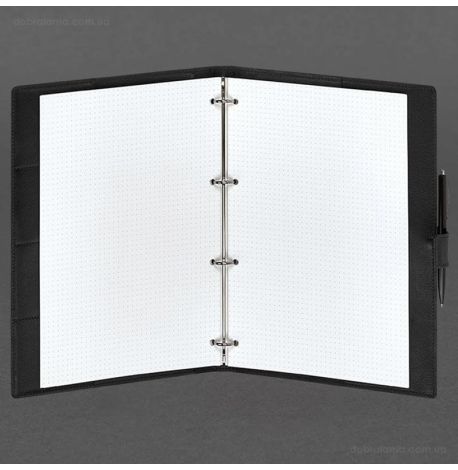 Шкіряний блокнот cофт-бук A4 9.2 (чорний) шкіра Krast