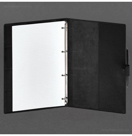 Шкіряний блокнот cофт-бук A4 9.2 (чорний) шкіра Krast