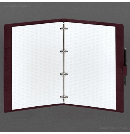 Шкіряний блокнот cофт-бук A4 9.2 (бордовий) шкіра Crazy Horse