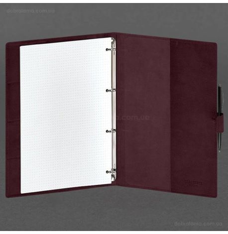 Шкіряний блокнот cофт-бук A4 9.2 (бордовий) шкіра Crazy Horse