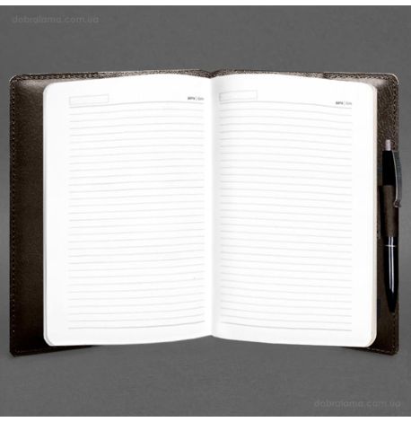 Кожаный блокнот cофт-бук A5 9.3 (темно-коричневый) кожа Krast