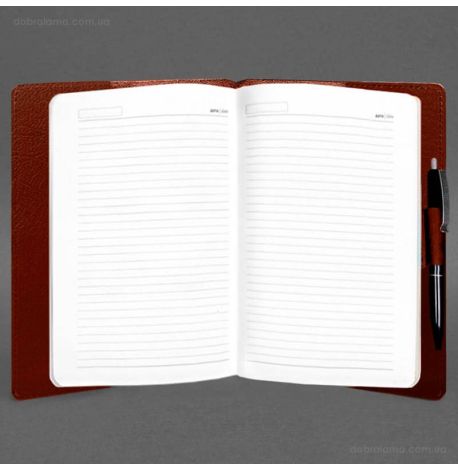 Кожаный блокнот cофт-бук A5 9.3 (светло-коричневый) кожа Krast