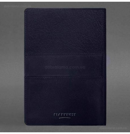 Кожаный блокнот cофт-бук A5 9.3 (темно-синий) кожа Krast