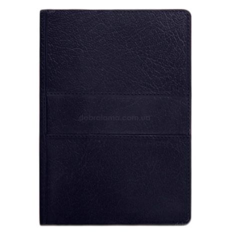 Кожаный блокнот cофт-бук A5 9.3 (темно-синий) кожа Krast