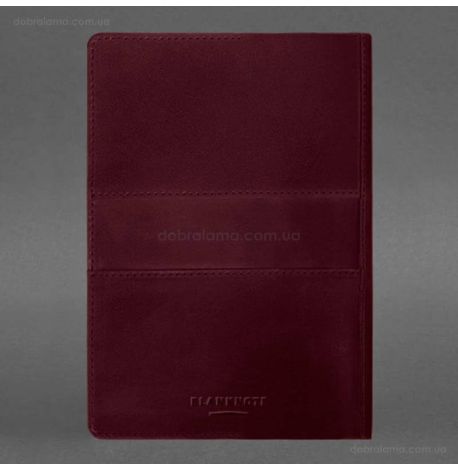 Шкіряний блокнот cофт-бук A5 9.3 (бордовий) шкіра Crazy Horse