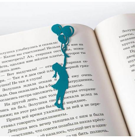 Закладка для книг «Дівчинка з кульками»