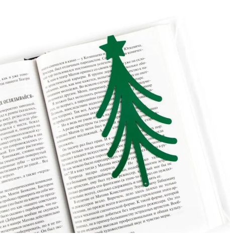 Закладка для книг «Ёлка» (зеленая)