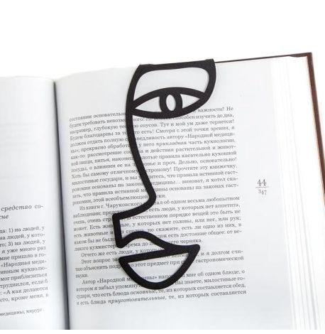 Закладка для книг Half face (чорна)