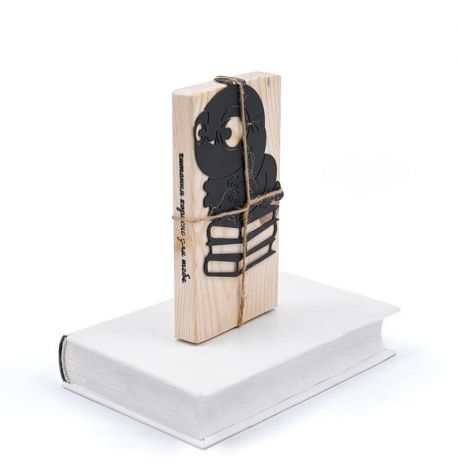 Закладка для книг «Книжный червь» (черный)