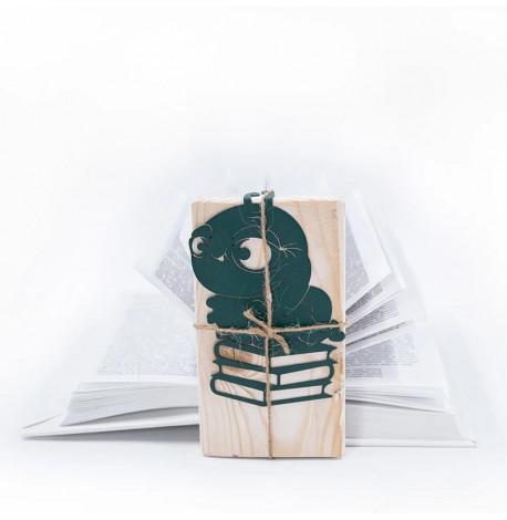 Закладка для книг «Книжный червь» (зеленый)