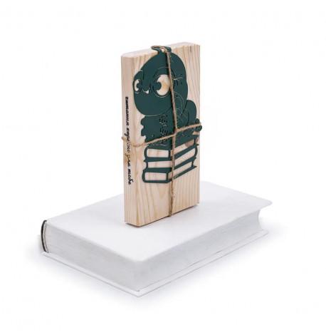 Закладка для книг «Книжный червь» (зеленый)