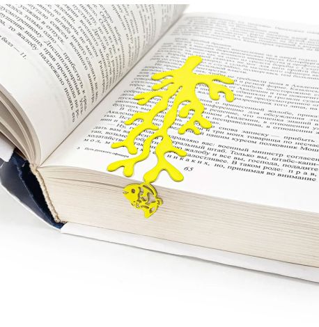 Закладка для книг «Коралл» (желтая)