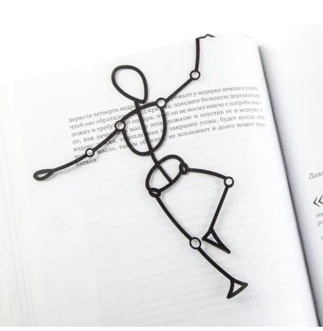 Закладка для книг «Линейный человек с книгой»