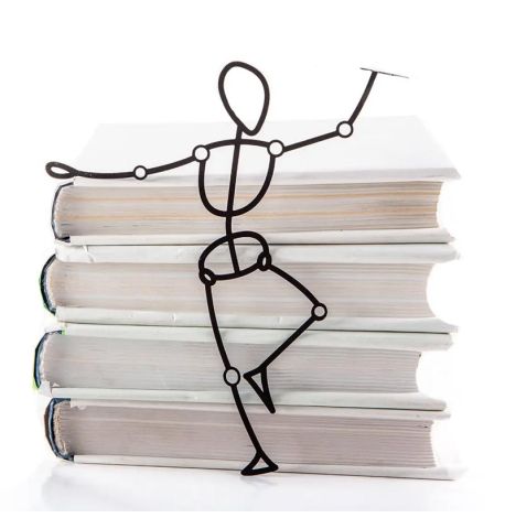 Закладка для книг «Линейный человек с книгой»