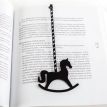 Закладка для книг «Лошадка-качалка» (черная)