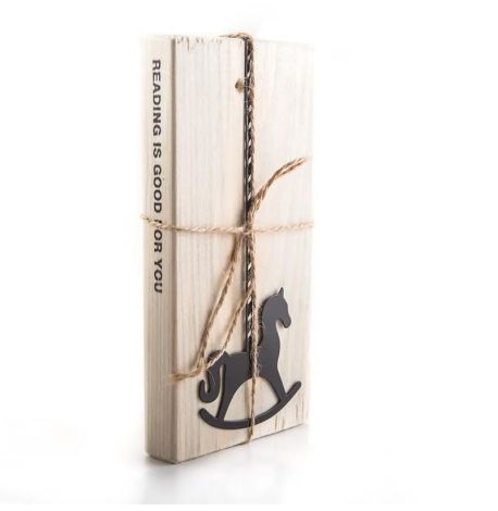 Закладка для книг «Лошадка-качалка» (черная)