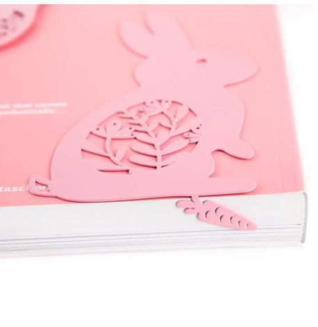 Закладка для книг «Щасливий заєць» (рожевий колір)