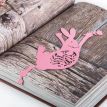 Закладка для книг «Танцующий пасхальный заяц» (розовый цвет)