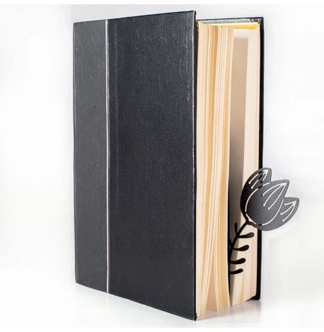 Закладка/роздільник для книг «Тюльпан» (чорна)