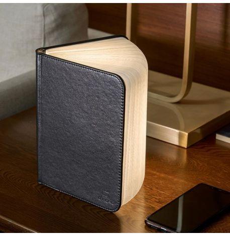Светильник-книга Gingko Smart Book натуральная кожа (черный)