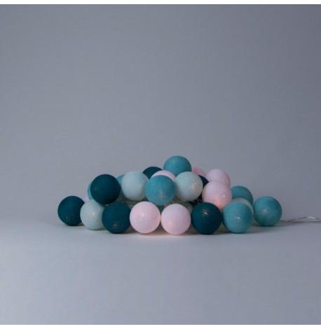 Тайская LED-гирлянда Aqua (20 шариков) линия на батарейках