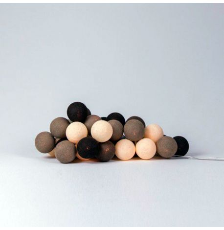 Тайская LED-гирлянда Brown (20 шариков) линия на батарейках