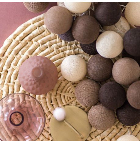 Тайская LED-гирлянда Brown (20 шариков) линия на батарейках