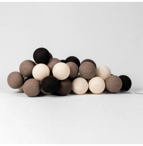 Тайская LED-гирлянда Brown (20 шариков) линия на батарейках