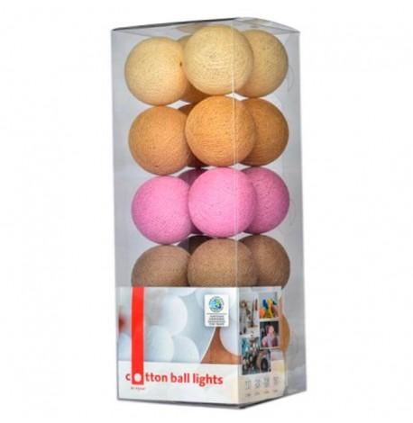 Тайская LED-гирлянда Caramel caffe (20 шариков) линия на батарейках