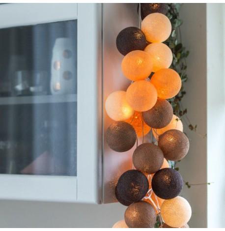 Тайская LED-гирлянда Clay (20 шариков) линия на батарейках