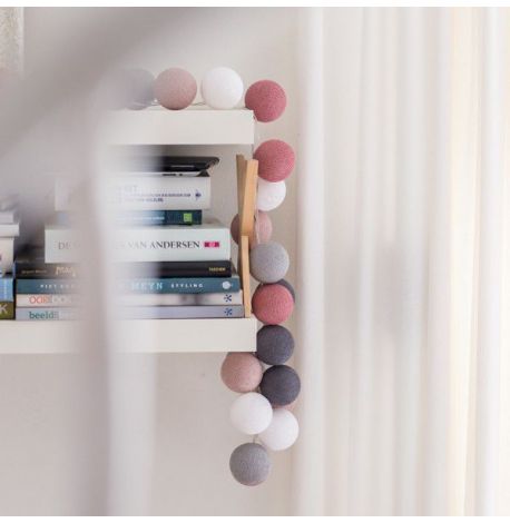 Тайская LED-гирлянда Dirty Rose (20 шариков) линия на батарейках