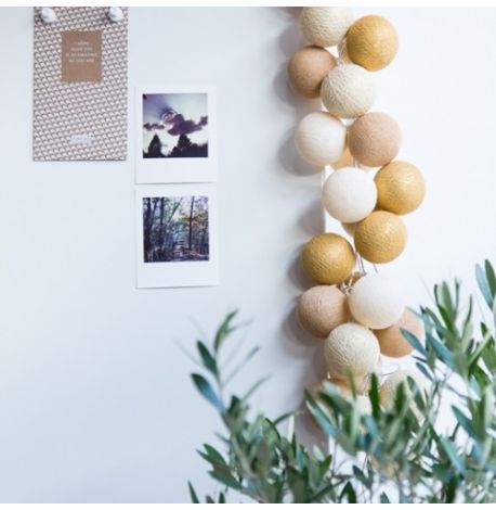 Тайская гирлянда Gold Mix (35 шариков) петля от сети