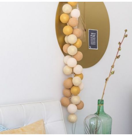 Тайская гирлянда Gold Mix (35 шариков) петля от сети