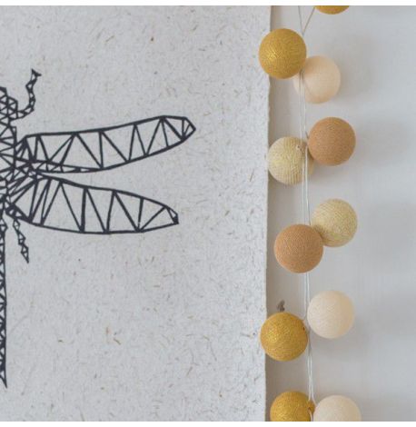 Тайская гирлянда Gold Mix (35 шариков) петля от сети