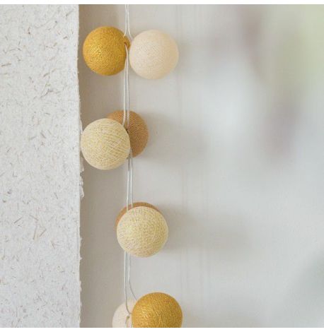 Тайская гирлянда Gold Mix (35 шариков) петля от сети