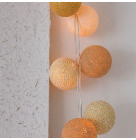 Тайская гирлянда Gold Mix (35 шариков) петля от сети