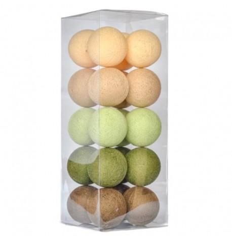 Тайская LED-гирлянда Khaki (20 шариков) линия на батарейках