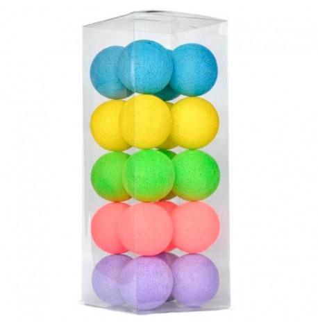 Тайская LED-гирлянда Makaroons (10 шариков) линия на батарейках