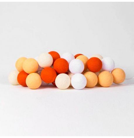 Тайская LED-гирлянда Orange (20 шариков) линия на батарейках