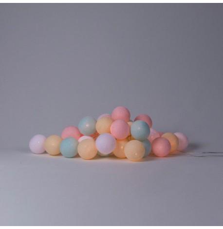 Тайская гирлянда Pastel (35 шариков) петля от сети