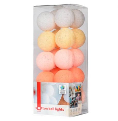 Тайская LED-гирлянда Peach pastel (20 шариков) линия на батарейках