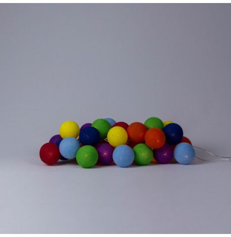 Тайская LED-гирлянда Rainbow (20 шариков) линия на батарейках