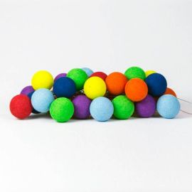 Тайська LED-гірлянда Rainbow (10 кульок) лінія на батарейках